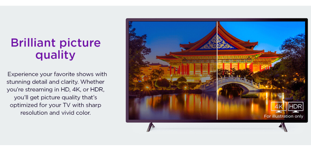 roku - express 4k+ HD, 4k or HDR picture quality
